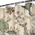 thumbnail image 3 of Waterproof Vintage Flowers Rustic Shower Curtain 72x72 Inch Boho Style Polyester Unique Shower Curtain for Bathroom Hotel Home Decor with 12 Plastic Hooks, 3 of 5