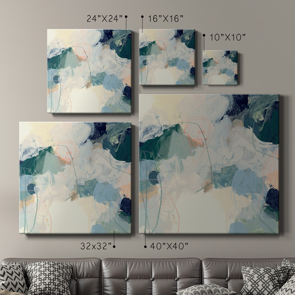 Wexford Home Cloud Gesture II-Premium Gallery Wrapped Canvas, 10" x 10" - Ready to Hang