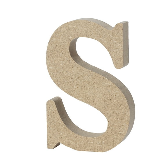 BESTOYARD Simple Wooden Alphabet Letters Home Decor Light Brown 1Pcs