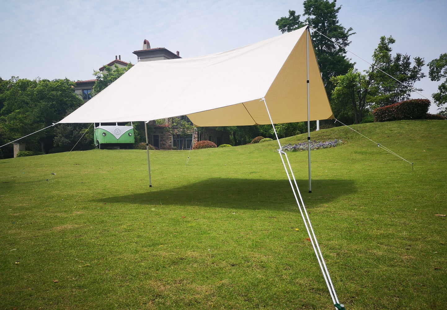 Teepee Tent 4X3M Outdoor Canopy Sunshade Cotton  Canvas Tent Sunscreen Waterproof Camping Yurt Hotel Tent Canopy