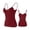 01 Wine, variant on Fewfanhot Seamless Shapewear for Women Slim Fit V-Neck Light Tummy Control Camisole Adjustable Spaghetti Strap Built-in Bra Tank Top