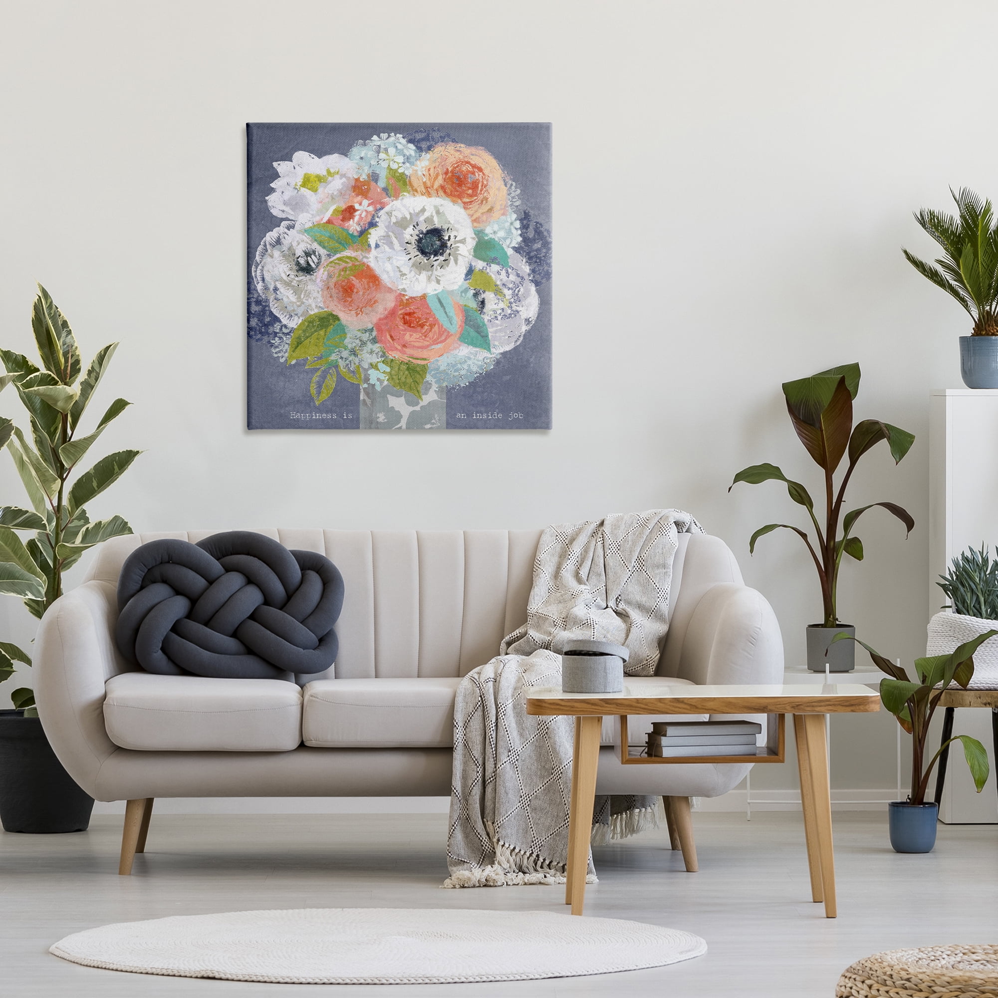 Stupell Industries Happiness Is An Inside Job Canvas Wall Art, design by Suzanne Nicoll
