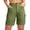 Green Womens Shorts, variant on Womens Cargo Shorts Summer Hiking Elastic Waisted Straight Leg Going Out Short for Women with Multi-Pockets