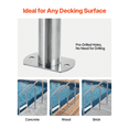 thumbnail image 3 of Vevor DXYCTTBGGBXGDF75YV0 48-54 in. 265 lbs 3-Step Stainless Steel 2 Handrails Pool Ladder - Silver & White, 3 of 10