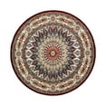 thumbnail image 6 of Unique Loom Narenj Collection Area Rug - Adams (5' 3" Round Burgundy/Beige), 6 of 7