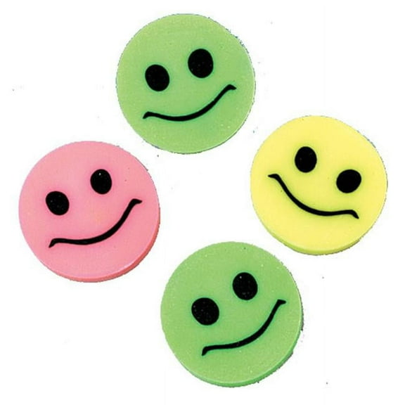 US Toy Company LM71 Mini Smile Erasers - Pack of 144