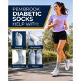 thumbnail image 4 of Pembrook Unisex Non-Binding Diabetic Ankle Socks, Gray, Large, 6 Pairs, 4 of 7