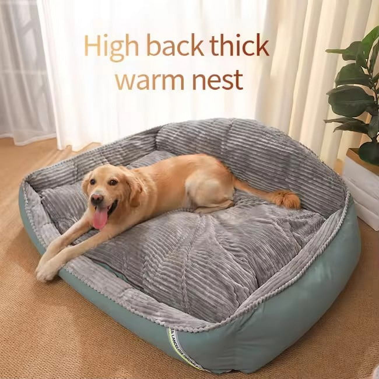 Dog Bed for Large Medium Small Dogs, Rectangle Washable Sleeping Puppy Bed, Orthopedic Pet Sofa Bed,  Anti-Slip Bottom with Multiple Size