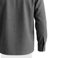 thumbnail image 5 of USNSM Mens Classic Fit Linen Shirts Turndown Collar Long Sleeve Button Down Business Casual Shirts with Pockets Gray XXXL, 5 of 5