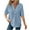 Sky Blue, variant on fatyb Womens Short Sleeve Tops with Hood Drawstring Button V Neck Hoodie Shirts Casual Plain Blouses
