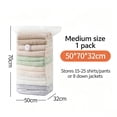 thumbnail image 2 of No Vacuum Closet Storage Bags, Transparent Large Capacity Foldable Zip Seal Space Saving Organizer, Storage Pouches for Clothes Bedding Blankets, M, 2 of 10