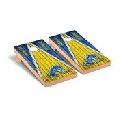 Skip's Garage Delaware Blue Hens Weathered Cornhole Board Set Include LED Lights