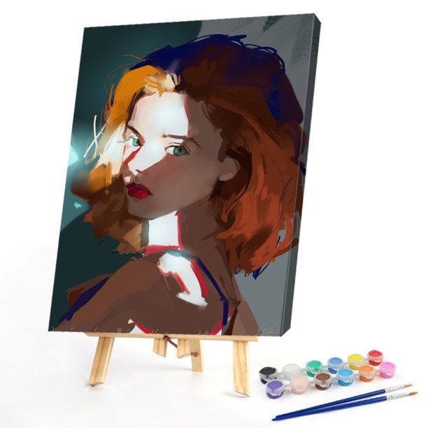 Cuadros Decorativos Pintura digital Chica moderna pintada por números Decoración de pared M235 Sywqhk Nuevos Originales