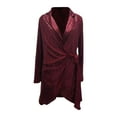 thumbnail image 4 of Vestido de lentejuelas Prolriy para mujer, moda de otoño e invierno, falda con cintura brillante, vestidos festivos para mujer, vestido de Nochevieja 2024, rojo L, 4 of 4