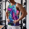 thumbnail image 5 of Salouo Neon Free Play for Men's Tank Tops,Sleeveless Muscle Shirts for Men Quick Dry Workout Tank Top Gym Muscle Tee Fitness Bodybuilding Sleeveless T Shirt-Medium, 5 of 7
