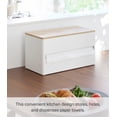 thumbnail image 2 of Yamazaki Home Paper Towel Dispenser, Ash, Steel + Wood, Lid, No Assembly, 2 of 7