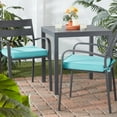thumbnail image 4 of Greendale Home Fashions 18 x 18 in. Teal Square Outdoor Chair Pad (Set of 2), 4 of 6