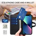 thumbnail image 2 of Vintage Wallet Case for iPhone 14 Plus Designed with Card Slots Cash Holder Retro Button Flip Cover, Luxury PU Leather Kickstand Soft Silicone Shockproof Case for iPhone 14 Plus,Black, 2 of 6