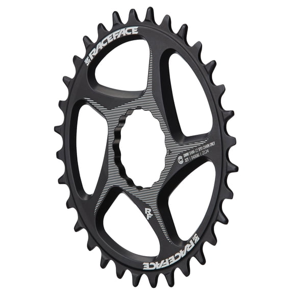 RaceFace Direct Mount Wide Chainring - 34t, DM CINCH, For Shimano 12-Speed HG  Compatible Chain, Black