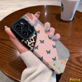 thumbnail image 2 of Funda De Teléfono Retro Butterfly Leopard Bling Contrast Stitching Compatible Con iPhone 11 XR 7 8 Plus 11 12 13 14 Pro MAX X XS 7Plus Textura De Cuero De Lujo A Prueba De Golpes Suave Tpu Cubierta, 2 of 4