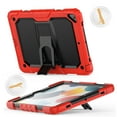thumbnail image 3 of ELEHOLD for iPad Pro 10.5" 2019/2017 Ragged Case, Soft Silicone Hard PC Shoulder Strap Built-Kickstand Anti-Drop Shockproof Heavy Duty Protective Cover Case,Red, 3 of 9