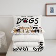 thumbnail image 5 of Homewish Cartoon Pet Queen Comforter Set,Just A Soul Who Loves Dogs Print Comforter Sets Queen,Beige,Polkadot Reversible,3pcs,1 Comforter and 2 Pillowcases, 5 of 7