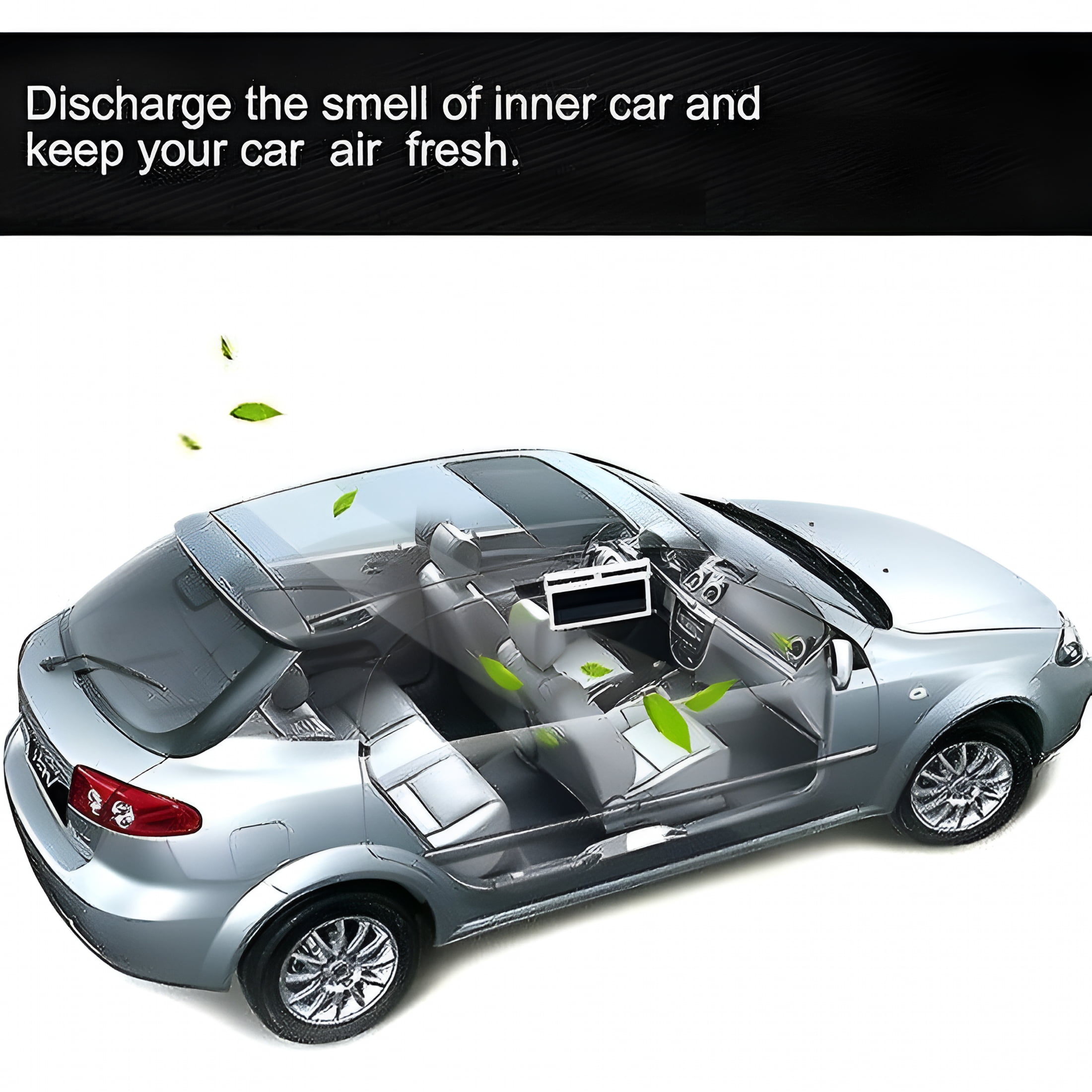 HIBIBUD Portable Car Silent Air Conditioner Solar Fan Car Truck Vehicle Refrigeration Energy Saving