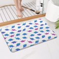 thumbnail image 4 of Dinosaur and Silhouette White Pattern Non Slip Microfiber Bathroom Rugs, Soft Rubber Backing Bath Mats for Bathroom Floor Tub and Shower,17"x27", 4 of 5