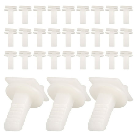 LULULION 30pcs Windshield Fixing Clip Plastic White for Car Door Panel Vehicle Maintenance