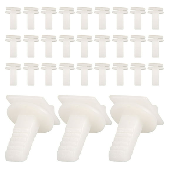 LULULION 30pcs Windshield Fixing Clip Plastic White for Car Door Panel Vehicle Maintenance