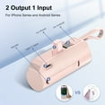 thumbnail image 4 of Portable Charger, Mini Power Bank for iPhone 17 16 15 14 13 12, 4500mAh Battery Pack for Android, Pocket Sized with Dual Output, Ideal for Traveler(Pink), 4 of 8