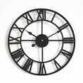 thumbnail image 4 of Large Wall Clock In Vintage Style, Round, Metal, Noiseless, Not Ticking, 4 of 4