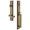 Vintage Brass, variant on Grandeur 849929 Carre Solid Brass Rose Left Handed Dummy Full Plate "D" Grip Handleset -