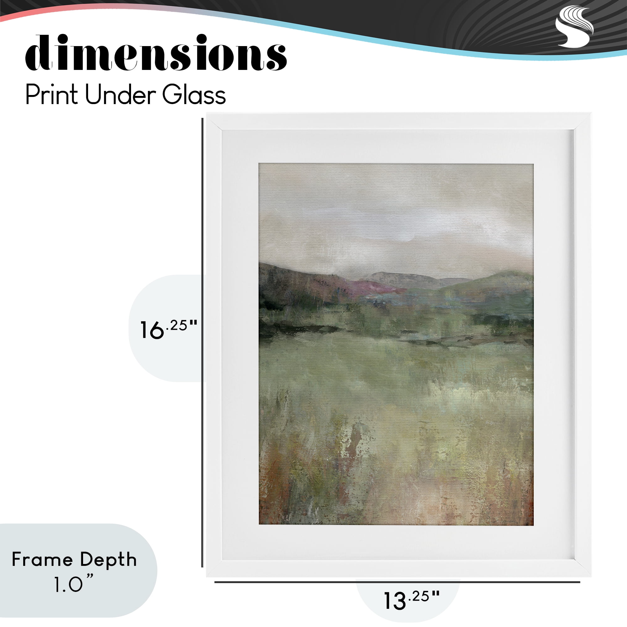 Stupell Industries Glimpse Of Spring White Framed Print Under Glass, design by Carol Robinson