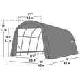 thumbnail image 4 of ShelterLogic ShelterCoat 15 x 24 x 12 ft Grey Wind And Snow Rated Garage Round, 4 of 12