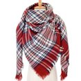 thumbnail image 1 of Bufanda de manta de invierno cálida y acogedora para mujer, elegante, suave, gruesa, a cuadros, bufandas gigantes, capa de chal, 1 of 7
