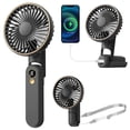 thumbnail image 1 of Ventilador de mano Dhenrio Portable 180°, plegable por USB, recargable, 1 of 7