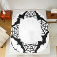 thumbnail image 5 of Feelyou Funny Halloween Ghost Full Size Sheets, Gothic Spider Web Bed Sheets, Teens Boys Girls Kids Sheet Sets, Breathable Home Decor, 4-Piece, 5 of 7