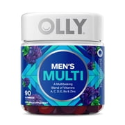OLLY Men's Multivitamin Gummy, Vitamin A, C, D, E, B, Zinc, Wellness Supplement, 90 Ct
