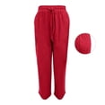 thumbnail image 2 of Women's Fashion Casual Color Elastic Waist Cotton and Linen Casual Pants, 2 of 6