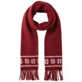thumbnail image 5 of LUVDA Fair Isle Knit Scarf for Women Fringe Warm for Fall Winter, 5 of 5