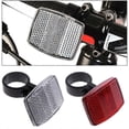 thumbnail image 2 of Bicycle Bike Handlebar Reflector Reflective Front Rear Warning Light Safety Lens, 2 of 5
