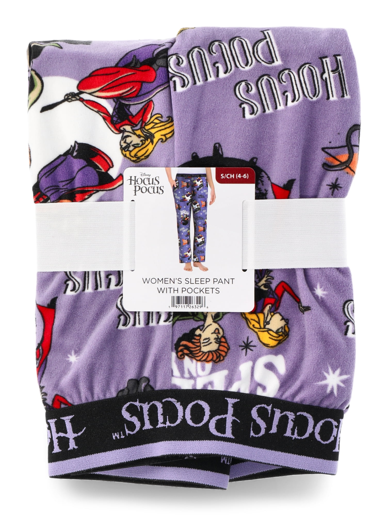 Disney Women's Hocus Pocus Halloween Velour Sleep Pants, Sizes XS-3X