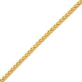 thumbnail image 2 of LOVEBLING 10K Yellow Gold 4mm Wheat, Palm Chain Necklace with Lobster Lock (22"), 2 of 5