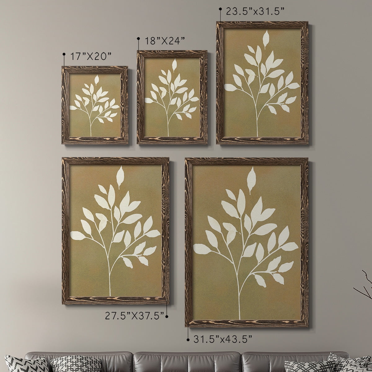 Honey Botanical I - Premium Framed Canvas 2 Piece Set - Ready to Hang