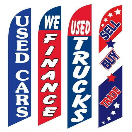 4 Advertising Swooper Flags Used Cars We Finance Used Trucks Sell Buy Trade