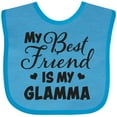 thumbnail image 3 of Inktastic My Best Friend is My Glamma with Hearts Boys or Girls Baby Bib, 3 of 4