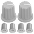 thumbnail image 1 of WRITWAA 6Pack Round Volume Adjustment Knob Light Grey Plastic for Audio Technicians, 1 of 8