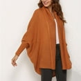 thumbnail image 6 of Odeerbi Cardigan Sweaters For Women Knit Cardigan 2025 Casual Solid Color Loose Top Long Sleeve V-Neck Orange, 6 of 8