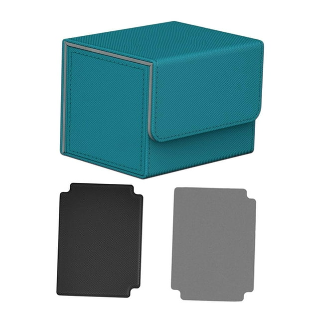 Caja de Almacenamiento DYNWAVEMX para Baraja de Cartas con Cierre Magnético Azul 2 Divisores